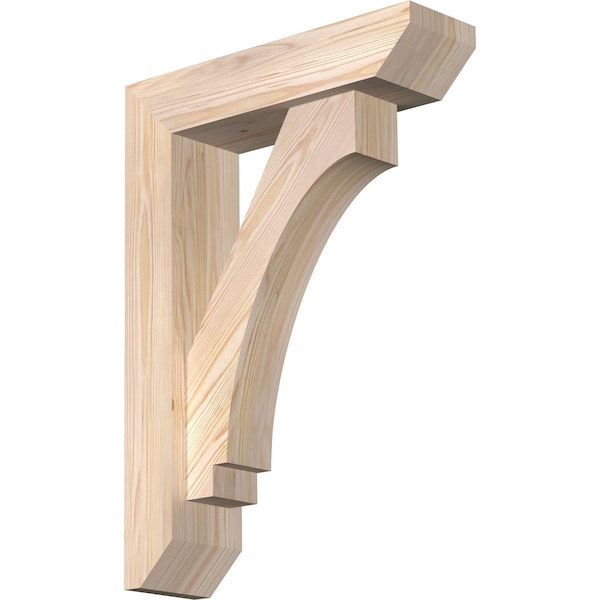 Ekena Millwork Imperial Slat Smooth Bracket w/ Offset Brace, Douglas Fir, 5 1/2"W x 20"D x 28"H BKT0604X20X28IMP06SDF - main